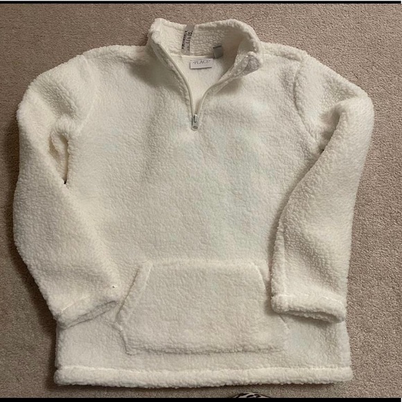 Girls Plush White Jacket - Picture 3 of 3